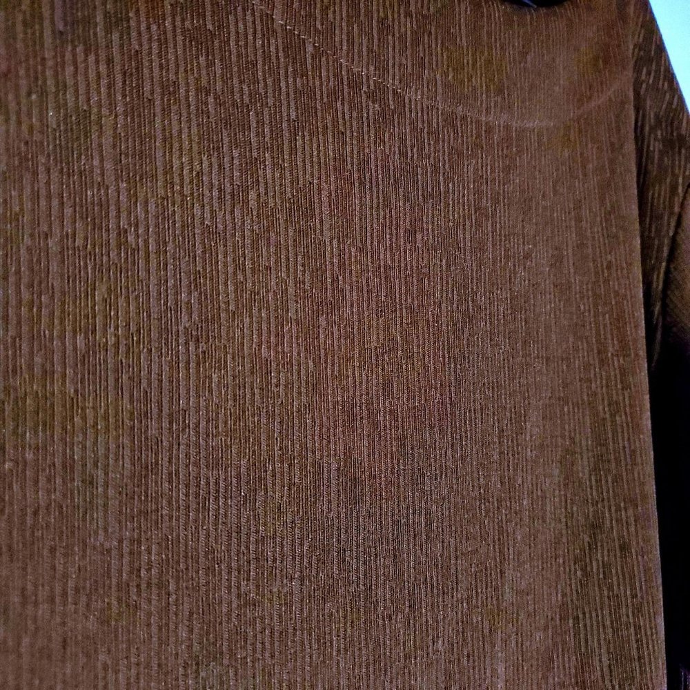 Prologue Caramel Stripe Textured Blouse M - Picture 6 of 6